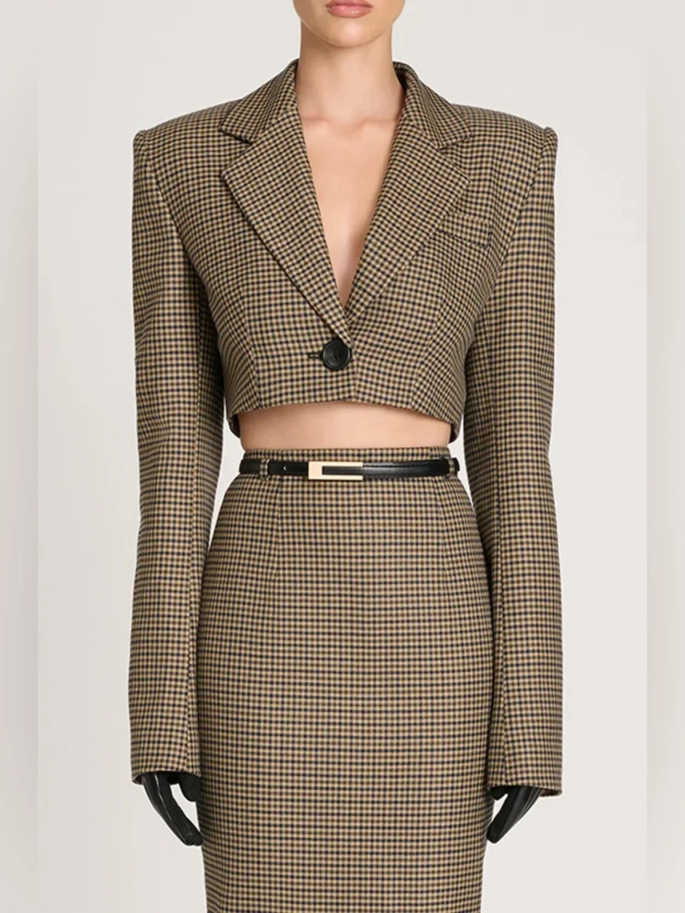 Eliya the label L-XXL black leather belt